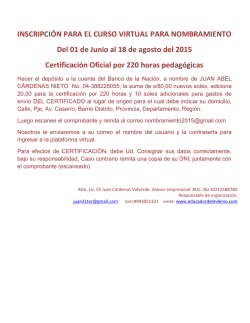 INSCRIPCIÓN PARA EL CURSO VIRTUAL PARA