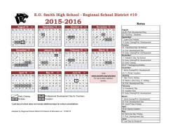 Academic Calendar for 2015-2016