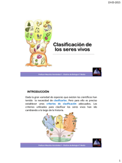 Clasificación de los seres vivos
