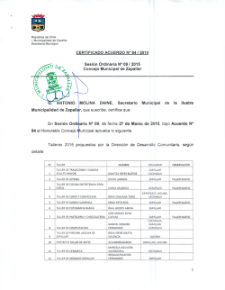 MOLINA DAINE, Secretario Municipal de la llustre