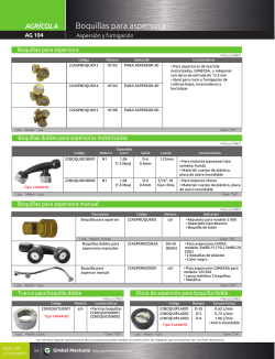 104 Boquillas para aspersora Boquillas dobles para
