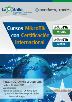Cursos MikroTik con Certificación Internacional