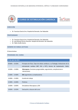 II Curso Estimulaci&oacute;n Cardiaca