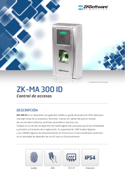 MA300 Control de Acceso Biométrico IP para Exterior