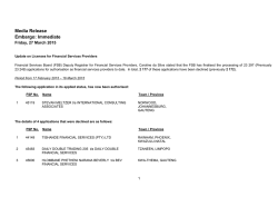 Media Release Embargo: Immediate