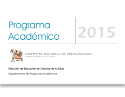 Cursos 2015 - Instituto Nacional de Perinatología