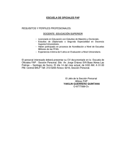 DOCENTE EDUCACIÓN SUPERIOR El personal interesado deberá