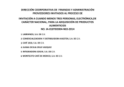 direcci&oacute;n coorporativa de finanzas y administraci&oacute;n proveedores