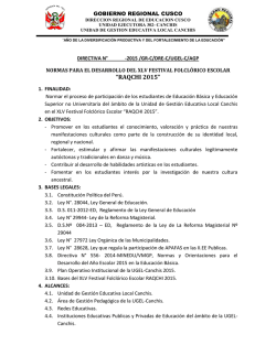 directiva - UGEL Canchis
