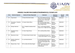 horarios y salones para examen extraordinario del 27 de mayo, 2015