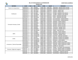 ING. EN TECNOLOG&Iacute;AS DE LA INFORMACI&Oacute;N VERANO 2015