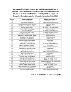 Alumnos de Nivel Medio Superior que recibirán capacitación por 10
