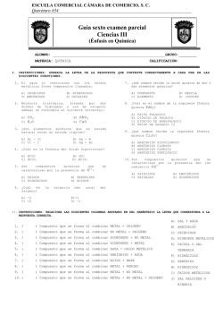 Gu&iacute;a sexto examen parcial Ciencias III
