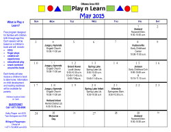 May Play n Learn - Ottawa Area Intermediate School District
