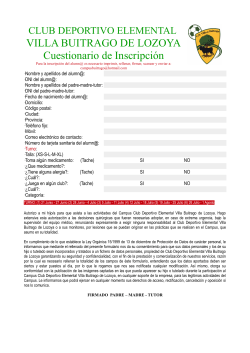 formulario de solicitud - Club Deportivo Elemental Villa Buitrago de