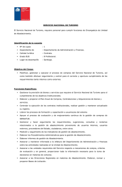Encargado(a) Unidad de Abastecimiento