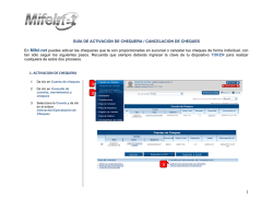 Activacion de chequera-cancelacion de cheques