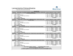 Lanzamientos Extraordinarios