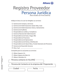 Registro Proveedor Persona Jurídica (Para estudio con