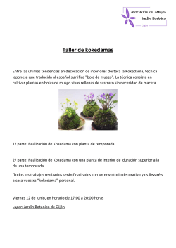 Programa Kokedamas PDF - Amigos del Jardín Botánico de Gijón