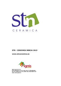 STN - CENOVNIK SRBIJA 2015 www.stnceramica.es