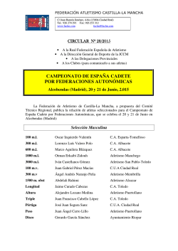 Circular 28/15 - Federación de Atletismo de Castilla La Mancha