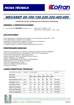 FICHA TÉCNICA MECANEP 68-100-150-220-320-460-680