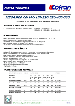 FICHA T&Eacute;CNICA MECANEP 68-100-150-220-320-460-680