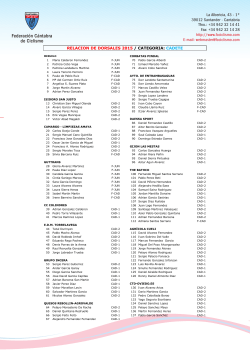Dorsales Cadetes 2015 - Federaci&oacute;n C&aacute;ntabra de Ciclismo