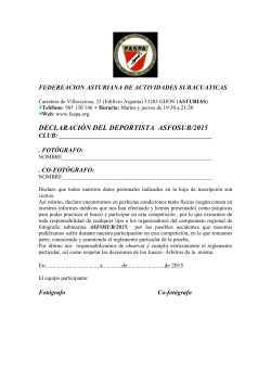 declaracion deportista2013 - Federación Actividades Subacuáticas