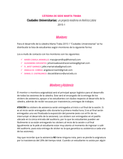 Monitores Monitores y Asistencia