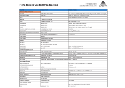 Ficha Tecnica Unidad Broadcasting