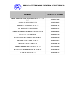 directorio de empresas certificadas en cadena de custodia