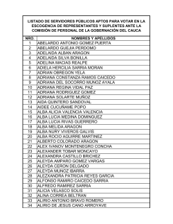 Listado de votantes a elección de comisión de personal