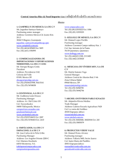 Central America Rice & Food ImporterList
