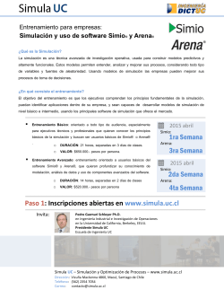 Simulación y uso de software Simio® y Arena®