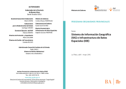 (SIG) e Infraestructura de Datos Espaciales (IDE).