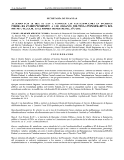 secretaría de finanzas acuerdo por el que se dan a conocer las