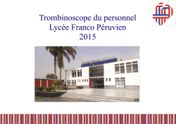 Trombinoscope du personnel Lycée Franco Péruvien 2015