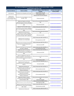 Normativa Legal - ley de transparencia