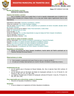 6. Solicitud de Avalúos Fiscalez.