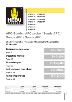 Instrucciones de Sonda APC reutilizable  (Espa&ntilde;ol)