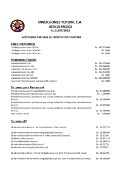 Impresoras Fiscales - Sistemas para Restaurantes