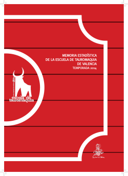 Memoria Estadística de la Escuela de Tauromaquia