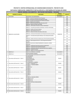 indicie general documentos - invitacion ventaneria