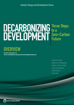 DECARBONIZING DEVELOPMENT Three Steps to a