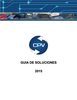 GUIA DE SOLUCIONES 2015 - CPV ingeniería a su servicio.