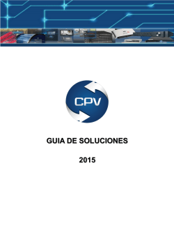 GUIA DE SOLUCIONES 2015 - CPV ingenier&iacute;a a su servicio.