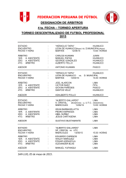 fecha 04 - Asociacion Profesional de Arbitros de Futbol