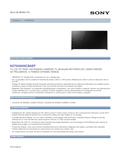Ficha PDF - Sony - Tarifas de Precios